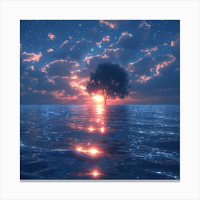 Tree In The Water Canvas Print