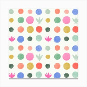 Happy Dots Print Canvas Print