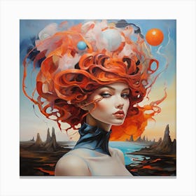 Woman With Red Hair Canvas Print