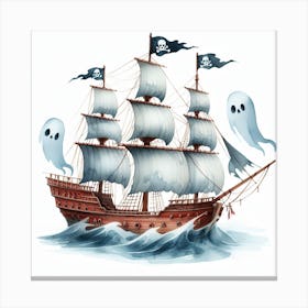 A ghost pirate ship 4 Canvas Print