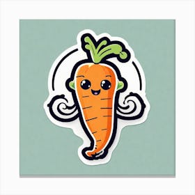 Carrot Sticker 11 Canvas Print