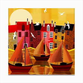 Red Sails Canvas Print