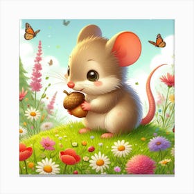 Mouse In The Meadow 6 Canvas Print