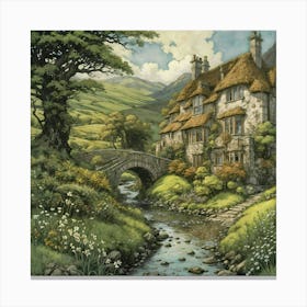 Cottage In The Woods Canvas Print