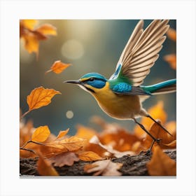 Birds Taking Off To Different Country In Autumn Miki Asai Macro Photography Close Up Hyper Detail (1) Canvas Print
