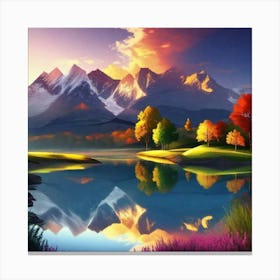 Mountain Landscape Wallpaper 3 Canvas Print