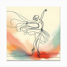 Ballerina Drawing Canvas Print