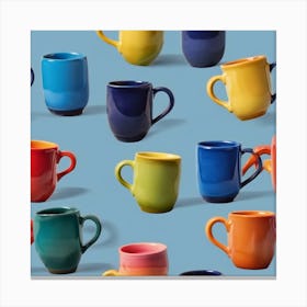 Colorful Mugs 1 Canvas Print