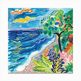 Seaside Painting Matisse Style 11 Canvas Print
