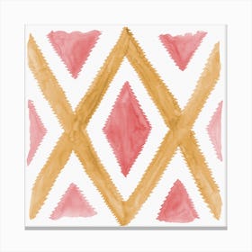 Del Rio Watercolor Print In Yellow And Pink Canvas Print