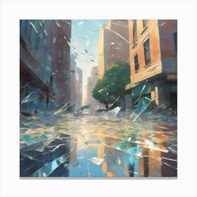 Shattered City 1 Canvas Print