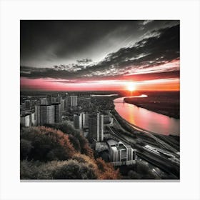 Sunset Over London Canvas Print