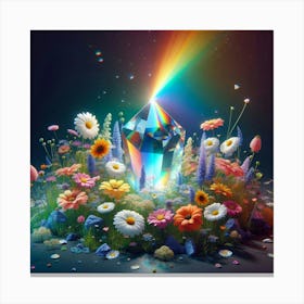 Rainbow Crystal Canvas Print