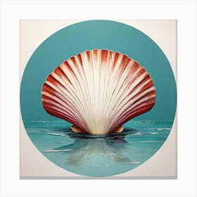 Shell On Water Canvas Print