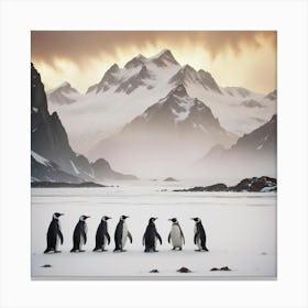 Antarctic Emperor Penguins Canvas Print