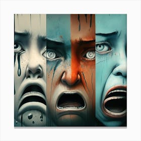 Sad Faces Canvas Print