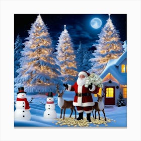 Christmas Santa 4 Canvas Print