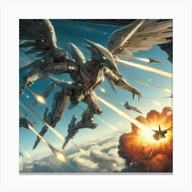 Mecha Draco Homing Rockets Iron Commonwealth Canvas Print