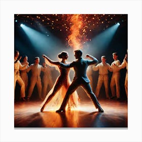 Dancers In Flames 3 Canvas Print