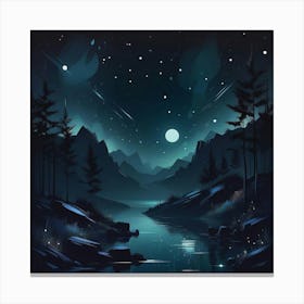 Night Landscape 3 Canvas Print