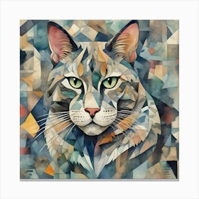 Cubism of cat 1 Canvas Print