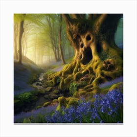 Bluebells In The Forest 17 Canvas Print
