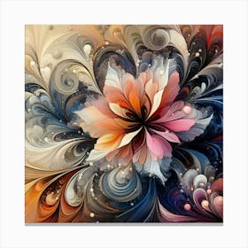 Abstract Flower Painting 20 Canvas Print