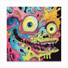 Psychedelic Monster Canvas Print