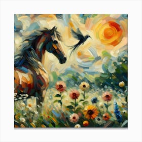 Horse In The Meadow 6 Canvas Print