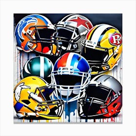 Nfl Football Helmets Canvas Print