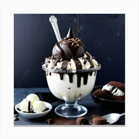 Chocolate Ice Cream Canvas Print