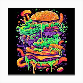 Psychedelic Burger Canvas Print