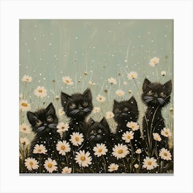 Kittens Fairycore Painting 2 Canvas Print