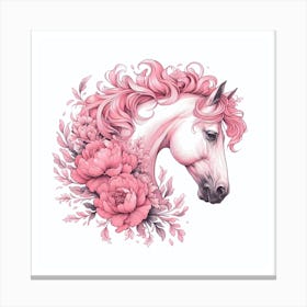 Pink Horse 3 Canvas Print