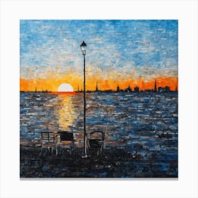 Sunset On The Venice Canvas Print