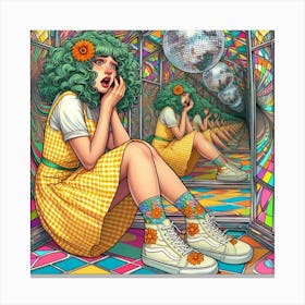 Psychedelic Girl Canvas Print