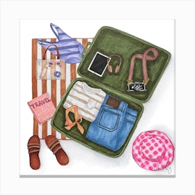 Travel luggage. 1 Canvas Print