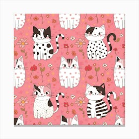 Kawaii Cats Canvas Print