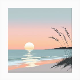 Sunset At The Beach 7 Canvas Print