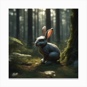 Rabbit In The Forest 69 Canvas Print