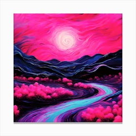 Pink Sunset Canvas Print