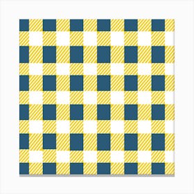 Diagonal Checkered Plaid Seamless Pattern Canvas Print