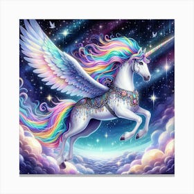 Unicorn In The Sky 1 Canvas Print