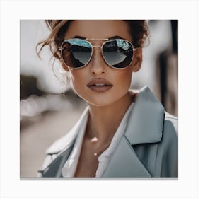 Woman In Sunglasses Canvas Print