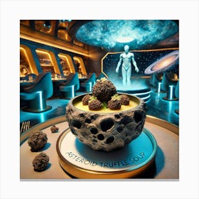 A Futuristic Dish Called Asteroid Truffle Soup Ser Canvas Print