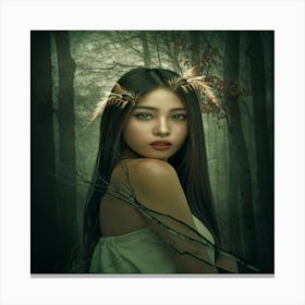 Girl In The Forest 1 Canvas Print