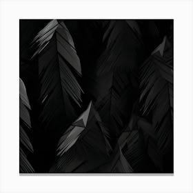 Black And White Leaves Canvas Print