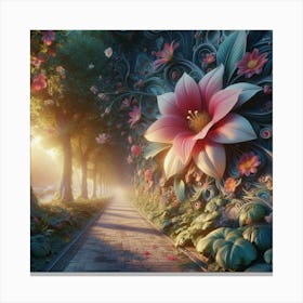 Flower Path Canvas Print