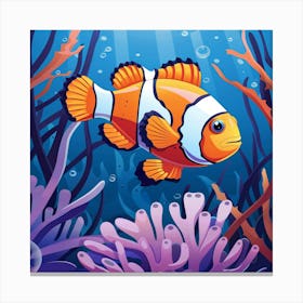 Clownfish In The Ocean Canvas Print