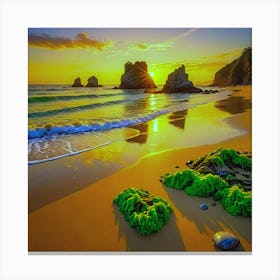 Sunset On The Beach 7 Canvas Print